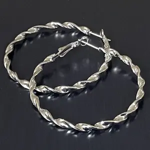 Elegant Silver Hoop Earrings Women’s Fashion Jewelry Gift- different sizes and styles