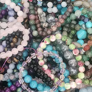 Natural crystal beads bracelet, 1 bracelet is $4. Buy 10, get 4 more bracelets. Mixed variety.