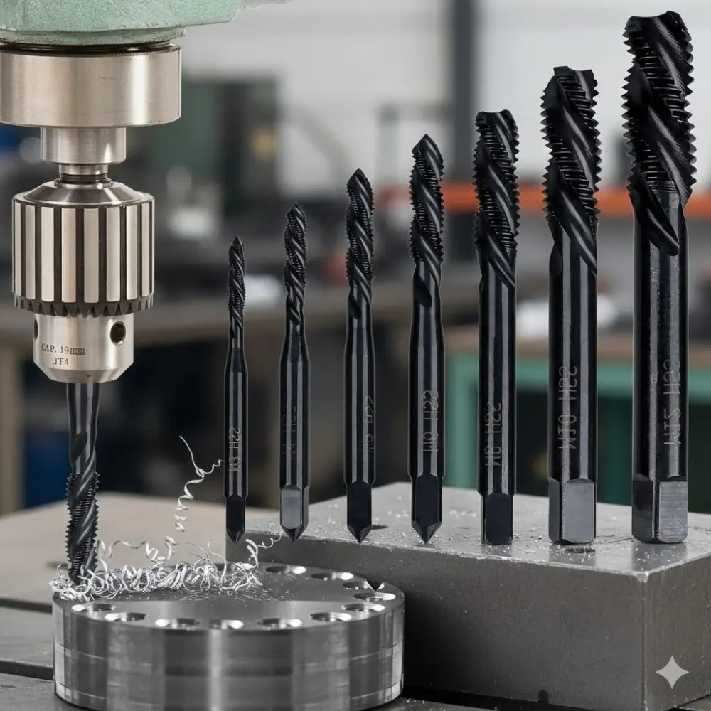 High Hardness Nitrided Coated Tap Set: Professional Thread Repair Kit, Cobalt-Alloy Anti-Break Taps, High Torque Spiral Flute Design, Wear-Resistant for Auto Repair, Metalworking, Heavy Duty. Metric Thread Tap Tools 5pc & 7pc Sets.