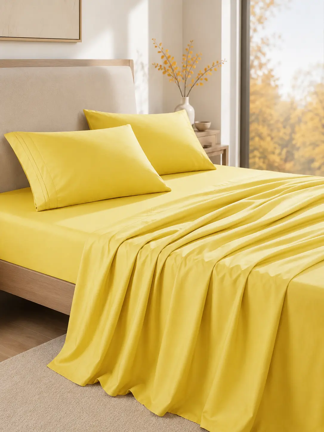 Artistic Home Textiles Bed Sheet Set, Soft Brushed Microfiber Sheets, Deep Pocket Fit, Cooling Breathable & Wrinkle Free, Hotel Luxury Bedding, Twin Full Queen King Cal King