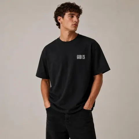 The Risen King Oversized T-Shirt - Soft 100% Premium Cotton Round Neck Short Sleeve Tee for Men Statement Shortsleeve