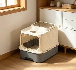Fully Enclosed Cat Litter Box | No More Litter Everywhere!