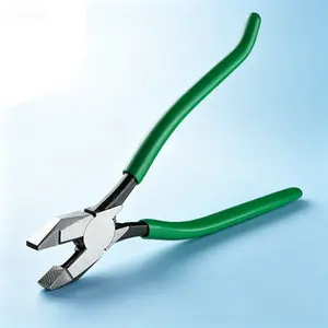 Heavy Duty Wire Cutters, 9-Inch Knurled Jaws, Ironworker's Pliers with Spring Loaded Side Cutters, Premium CR-V Steel Pliers for Electricians, Multi-Function Cutting Tool with Hook Bend Handle