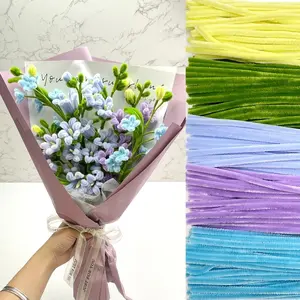 Pipe Cleaners Craft, Fluffy Chenille Stems Bulk Supplies - DIY Pipe Cleaner Flower Bouquet Kit for Beginners with step-by-step Video Tutorial, 260Pcs Limpia Pipa Unique Handmade Gift, Colorful Home Decor