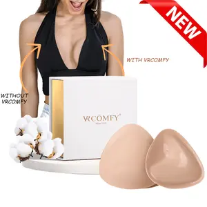 VRcomfy Sticky Push Up Inserts - Instant Boost Double-Sided Adhesive Bra Cup for Women - Womenswear, Clothing Push-Up Ultra Boost Inserts for Women,sticky push up pads,adhesive bra,double sided sticky lift pads,push up swim inserts,seamless,Bra Cup