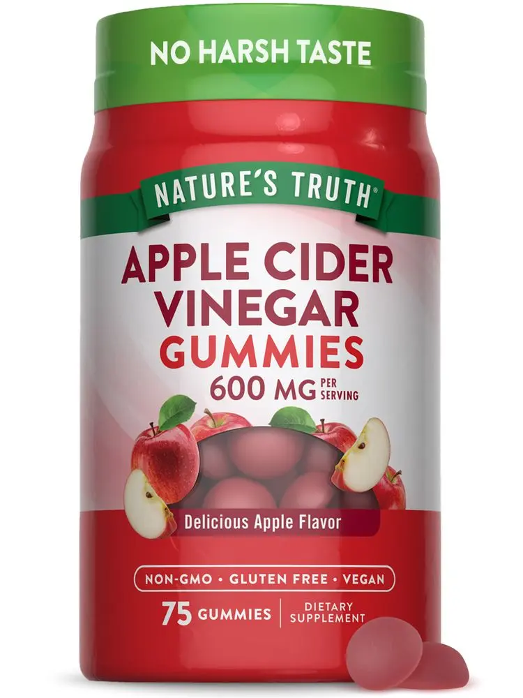 Apple Cider Vinegar 600 mg | 75 Apple Flavor Gummies