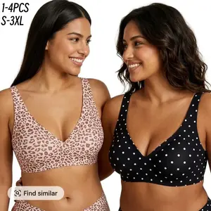 1/2/3/4PCS Jelly Deep V Seamless Bras for Women Comfortable Push Up Bra No Underwire Jelly Bra Bralettes Wireless Tshirts Bras Everyday Bras S-3XL