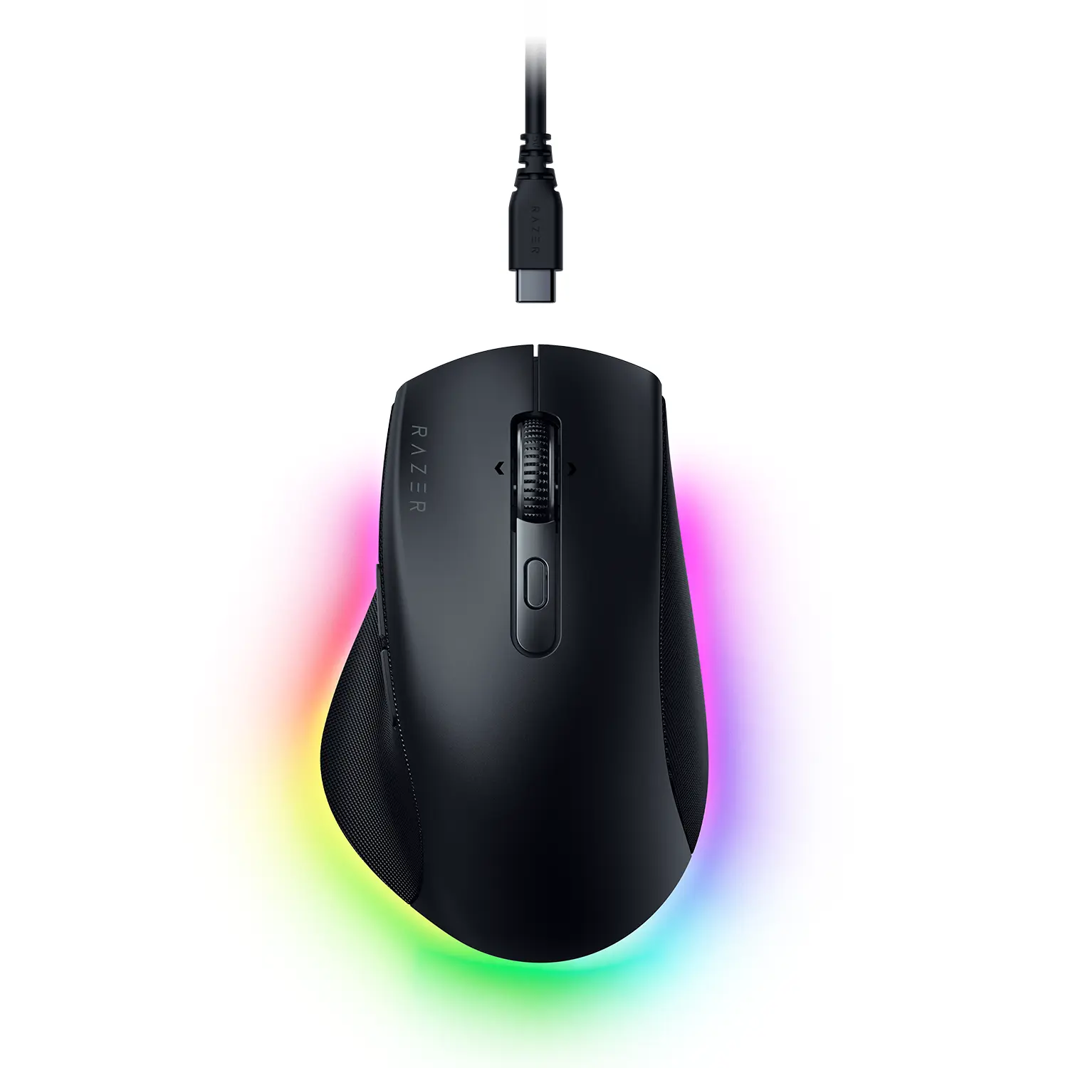 Razer Pro Click V2 - Ergonomic Rechargeable Wireless PC Mouse with RGB LED Lights, Mouse Ergonomics for Work, Productivity and Office Use on PC and Mac