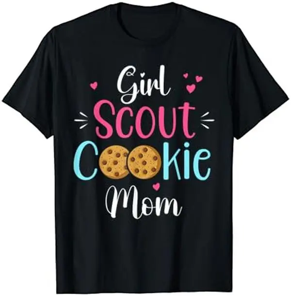 100% Cotton Cool Cookie Mom Scout For Girls Scouting Family Matching TShirt Cotton Tshirt