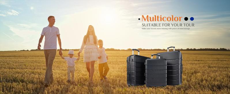 SweetFurniture Carry on Luggage, Hard Shell ABS Suitcase with Double Spinner Wheels, Lightweight Expandable Rolling Luggage with TSA Lock