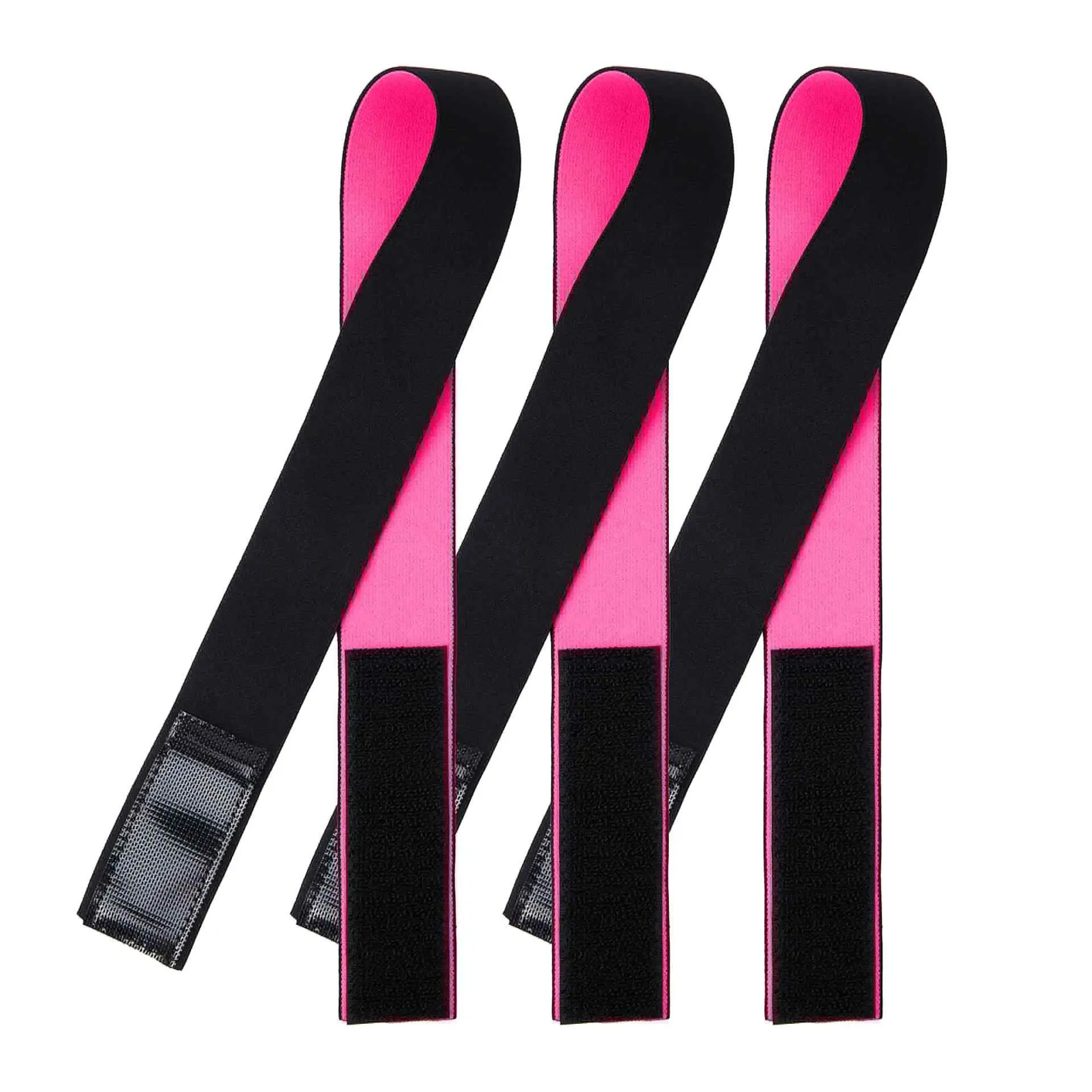 Wigscene 3 Pcs Leopard pattern hair band: Lace Melting Front Wig Grip Hair Control And Edge Laying Headband Pink + Black Accessories;