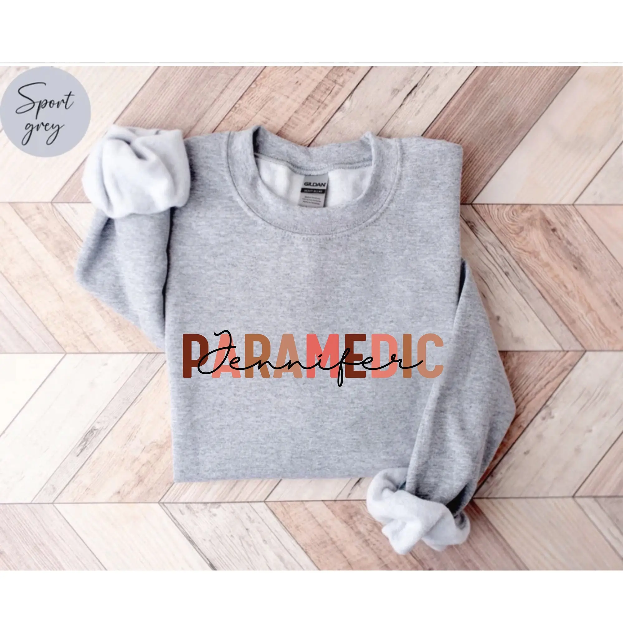 Personalized Paramedic Sweatshirt, Custom Paramedic Shirt, Paramedic Gift, Emergency Medical Technician Crewneck, EMT Pullover, EMS Sweater