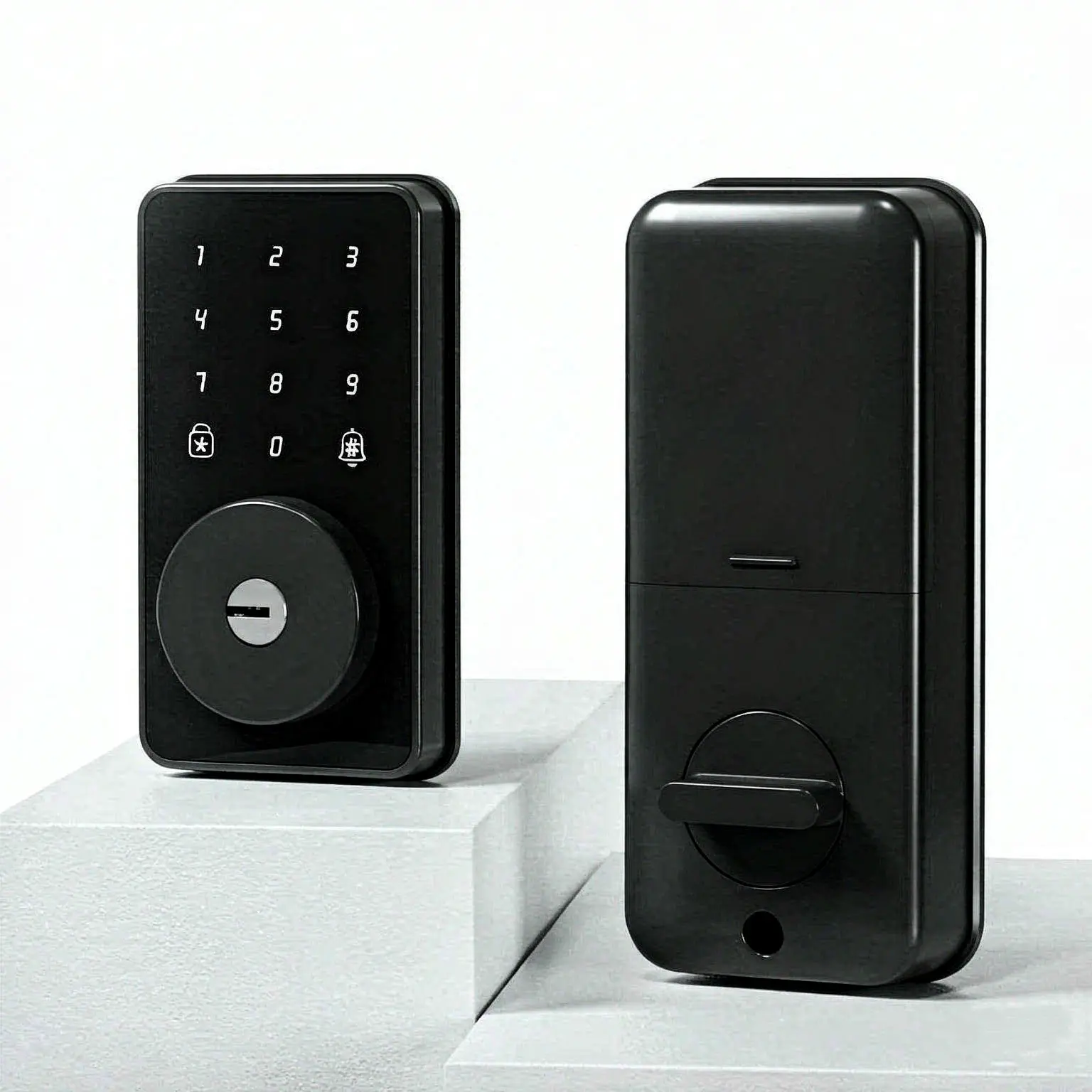 Smart Keyless Entry Door Lock, Electronic Digital Keypad Deadbolt for Front Door, Auto‑Lock & One‑Time Passcode, IP53 Waterproof, Easy to Install, Comes with 2 Backup Physical Keys