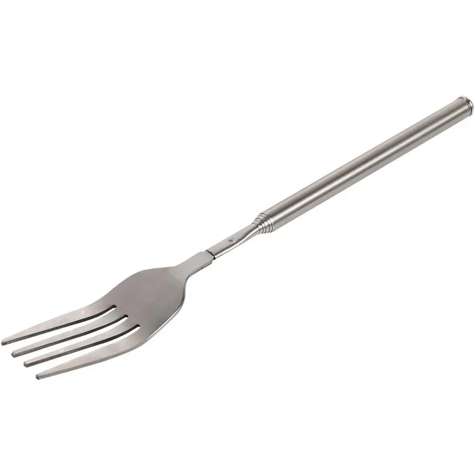 Extendable Fork,8.7 to 25.4 Inch Expandable fork prank,Expandable Telescopic BBQ Fork, Stainless Steel, Extendable Handle,Long Dinner Fruit Dessert Cutlery