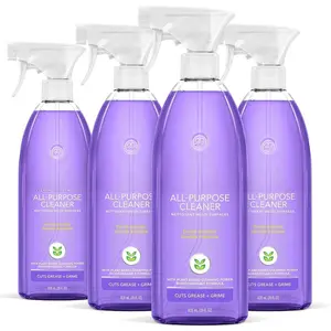 All-Purpose Cleaner Spray, French Lavender, Plant-Based and Biodegradable Formula Perfect for Most Counters, Tiles and More, 28 Fl Oz, (Pack of 4)