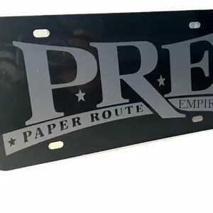 Paper Route Empire P.R.E/ license plate