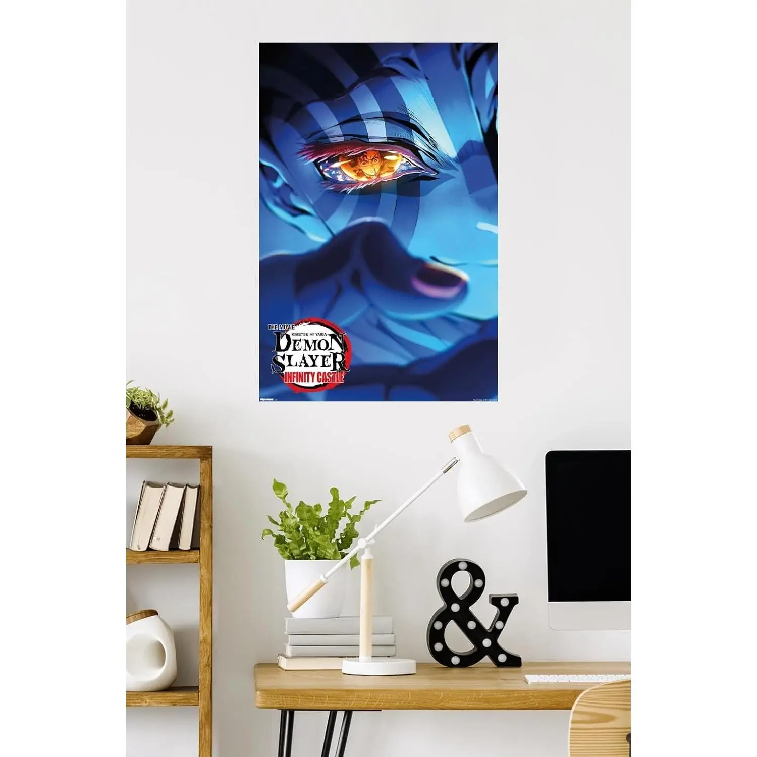 Anime Demon Slayer Akaza vs Tanjiro Infinity Castle Artistic Canvas Wall Art Print - Lightweight Fade-Proof Kimetsu No Yaiba Decoration, Framed/Unframed Gift for Home Decor (Anime Room, Kid Room, Wardrobe)