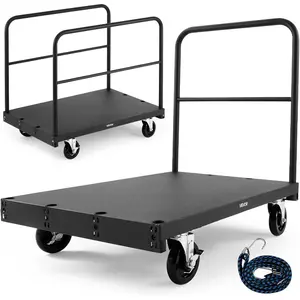 VEVOR Folding Table Cart, Heavy Duty Table Trolley with 5 Swivel Wheels, 1800 LBS Drywall Dolly Cart for Garage, Home, Warehouse, Party Event Hotel Furniture 10 Table CapacityVEVOR Super Brand Day