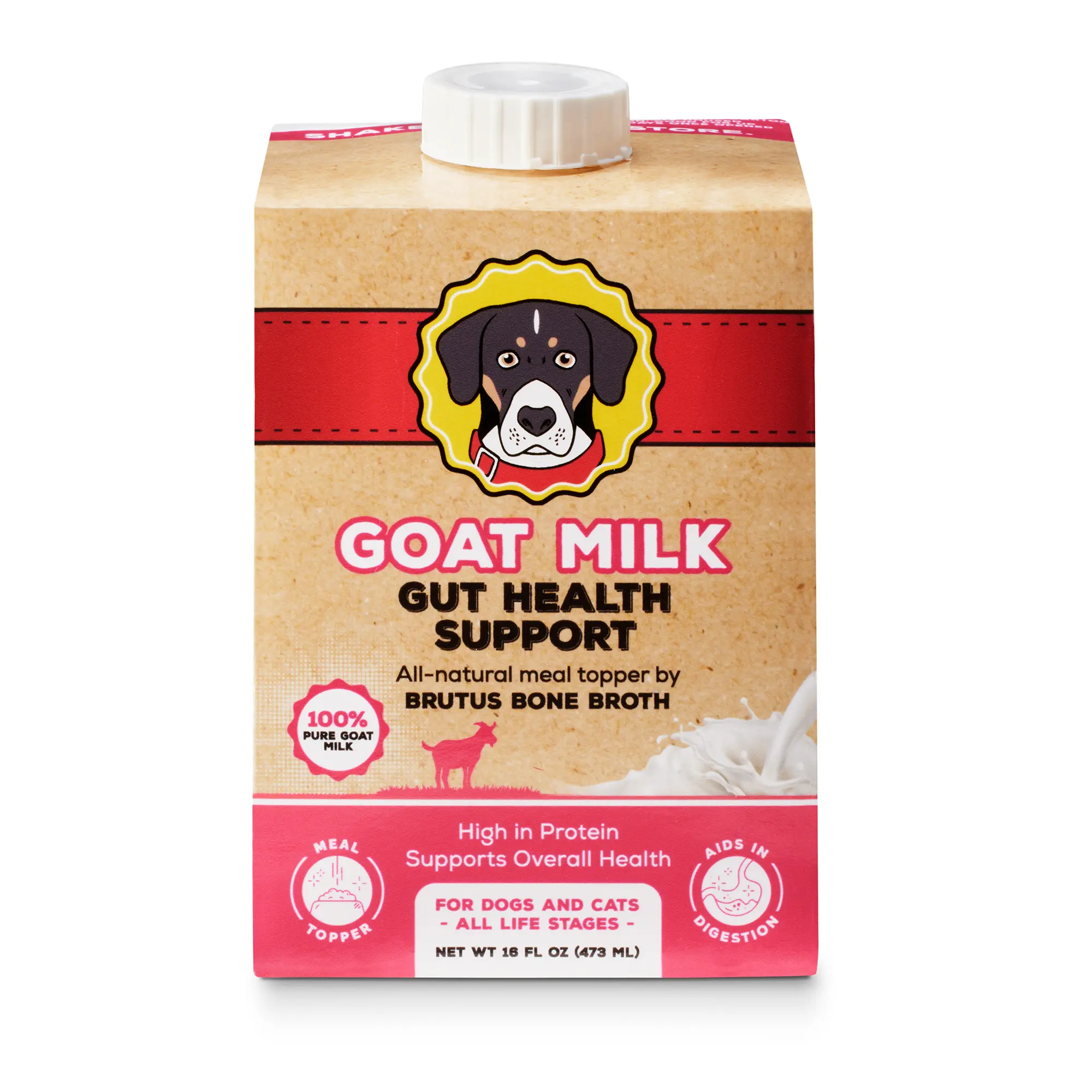 Goat Milk by Brutus Broth — 100% Pure, Goat Milk for Dogs & Cats