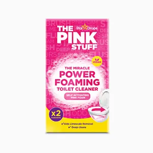 The Pink Stuff Foaming Toilet Powder 2 Pack | Toilet Deep Clean, Odor Removal & Foaming Action