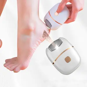 Electric Foot Grinder with 2 Grinding Heads - Rechargeable Callus Remover for Thick Hard Skin, Adjustable Thickness Polishing Foot Care Tool