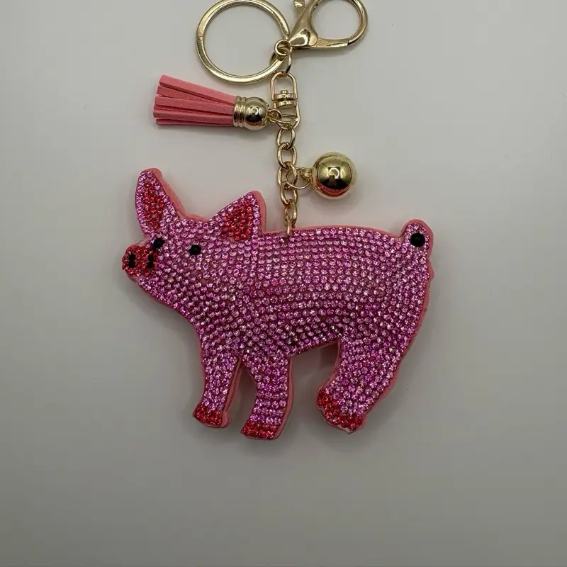 Piggy Rhinestone Keychain/bag charm
