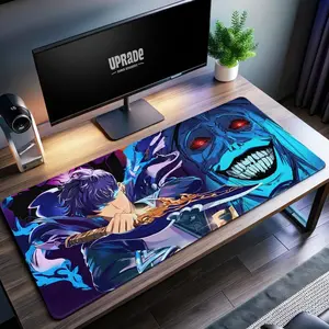 Solo Leveling Hunter Sung Jin-Woo vs. Demon King Desk Mat, Epic Anime Gaming Mat, Perfect Fan Gift