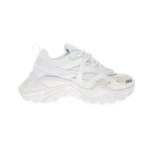 Fila Womens Electrove 3 Lace Up Sneakers Shoes Casual - White