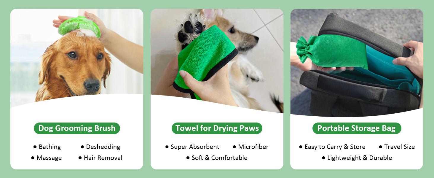 Dog Paw Cleaner Kit No Rinse Waterless Soap-Free Cleanser for All Breed Sizes with Healing Balm for Dry Cracked Paws Protector Care Set,valentine's day gifts for her/him