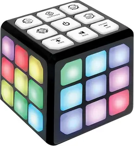 4-in-1 Flashing Cube Memory Game for Kids, Electronic Brain Training Toy, STEM Handheld Family Game