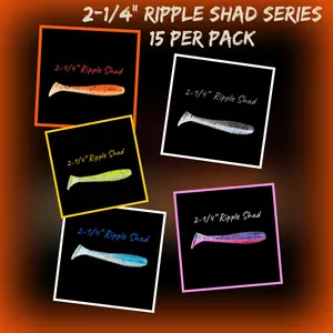 2-1/4” Ripple Shad Series 10PK with wide swinging tails