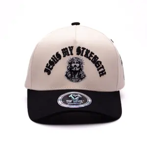 Jesus My Strength Top Level Designs Original 5 Panel Baseball A-Frame Snapback Hat