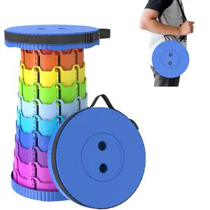 Upgraded Collapsible Stool,Portable Stools,Telescoping Stool, Max Load Capacity 400lbs,Suitable for Outdoor Picnic Camping Gardening Fishing Hiking