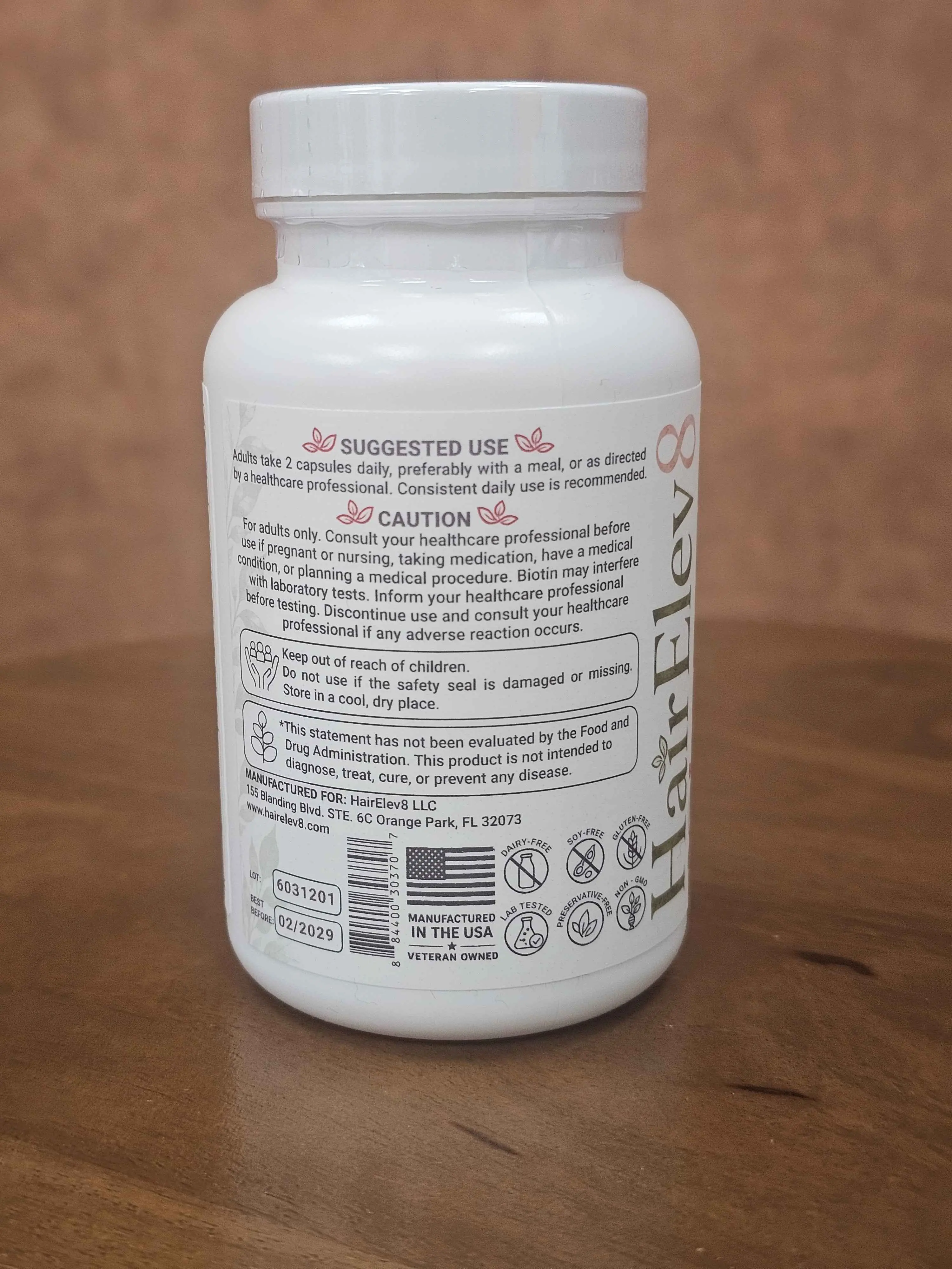 HairElev8 Botanical Volume + Nourishing Complex 60 Day Supply 120 Capsules