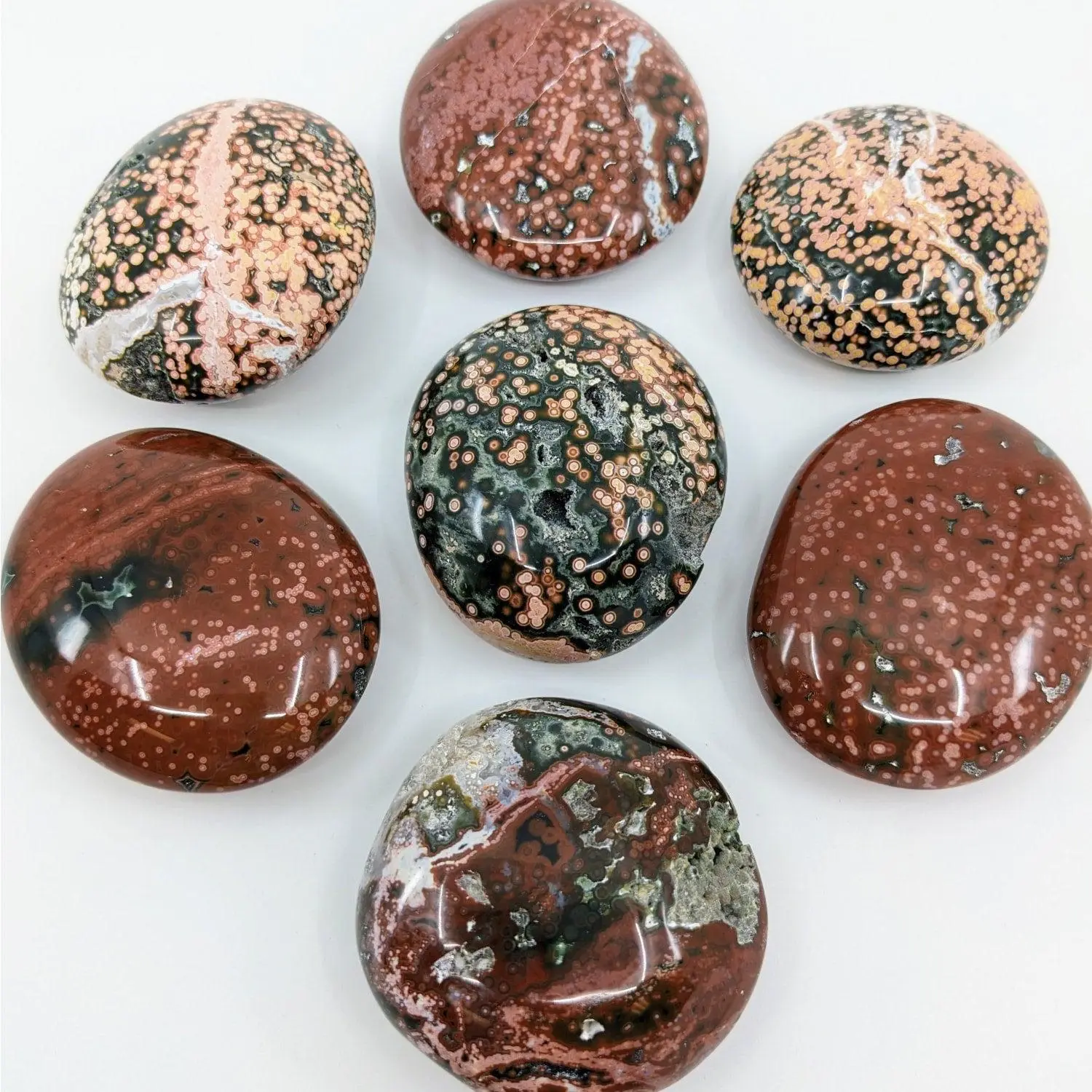 Ocean Jasper Veinless Pebble from Madagascar