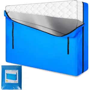 Mattress Bags for Moving and Storage, Zippered Mattress Storage Bag with 8 Strong Carrying Handles, Reusable Mattress Protector Cover Moving Supplies (Queen)