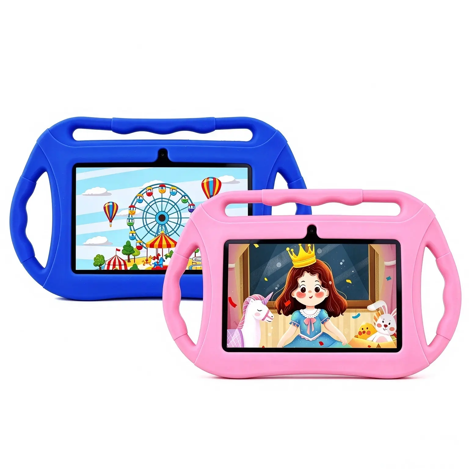 [TikTokShopFallDealsForYou]Veidoo 7 inch Kids tablet,2GB+32GB,WiFi,Parental Control,Dual Camera,Shockproof Silicone Case,Android Education Tablet,Ideal Birthday&Christmas Gift for Children,techvibes