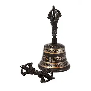 Tibetan Bell Meditation Dorje Set - Cleansing Hand Bell Handmade in Nepal