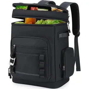 Insulated Cooler Backpack, Waterproof Leakproof Thermal Bag, Large Capacity Portable Travel Bag, Lightweight Durable Soft Cooler Backpack for Camping, Beach, Fishing, Picnic, Outdoor Travel