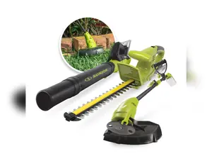 Sun Joe 24V-GT4MAX-LTE 24-Volt* IONMAX Cordless Garden Combo Kit | Leaf Blower | Grass Trimmer | Hedge Trimmer | W/ 2 x 2.0-Ah Batteries + Charger