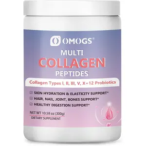 Collagen Peptide Powder Supplement – Hydrolyzed Collagen with Prebiotics, Vitamin C & Cranberry Extract, Supports Hair Skin Nails & Bone Wellness, Easy Dissolve, Non-GMO for Women & Men