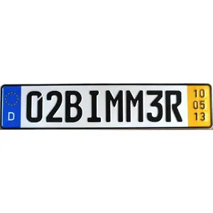 DKZ License Plate Temporary Euro Plate
