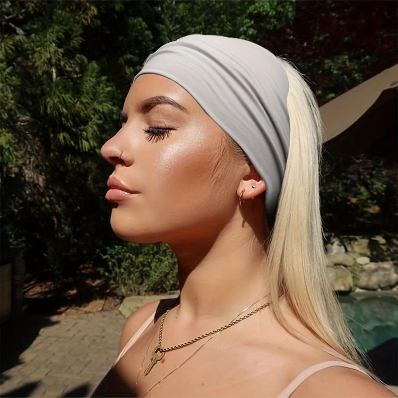 4 Pack Turban Headbands for Women Wide Vintage Head Wraps Knotted Cute Hair Band Accessories