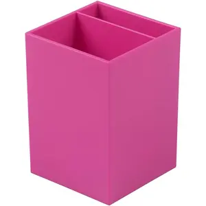 JAM Paper Plastic Pen Holder - Fuchsia Pink - Desktop Pencil Cup Sold Individually