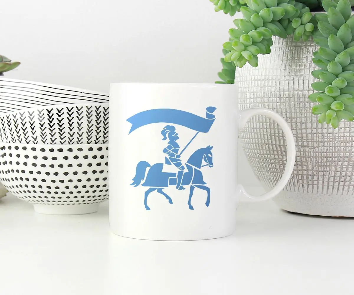 Knight on a Horse Stencil - Art and Wall Stencil