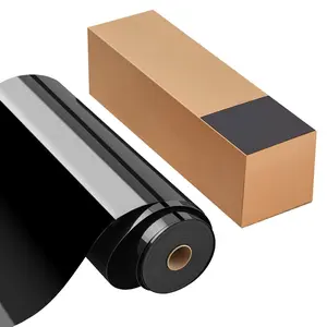 Heat Transfer Vinyl, 12 in x 70 ft, Glossy Black HTV Iron on Vinyl, Easy to Cut and Weed, Strong Adhesion, Compatible with Cutting Machines, for Various Materials, T-shirts, Pillows, Hats