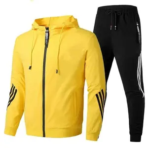 Men's Zipper Hooded Casual Sports Suit Spring and Autumn Outdoor Leisure