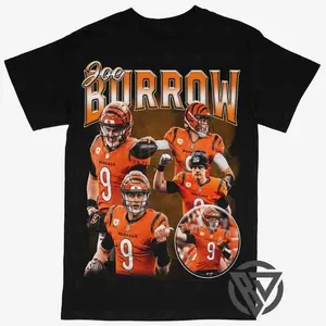 Joe Burrow T-shirt For Men Women, For Fans Unisex Casual Streetswear Top Cincinnati Bengals Football