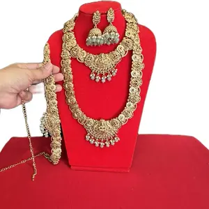 Temple Jewelry Earrings, Traditional Mini Clip Earrings with Metal Coating, Matching Belt, Elegant Design - Ideal for Temple Visits, Special Occasions