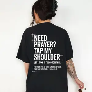 Need Prayer Tap My Shoulder Bible Verse Christian T-Shirt